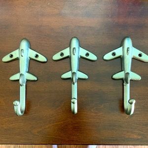 Airplane hooks.